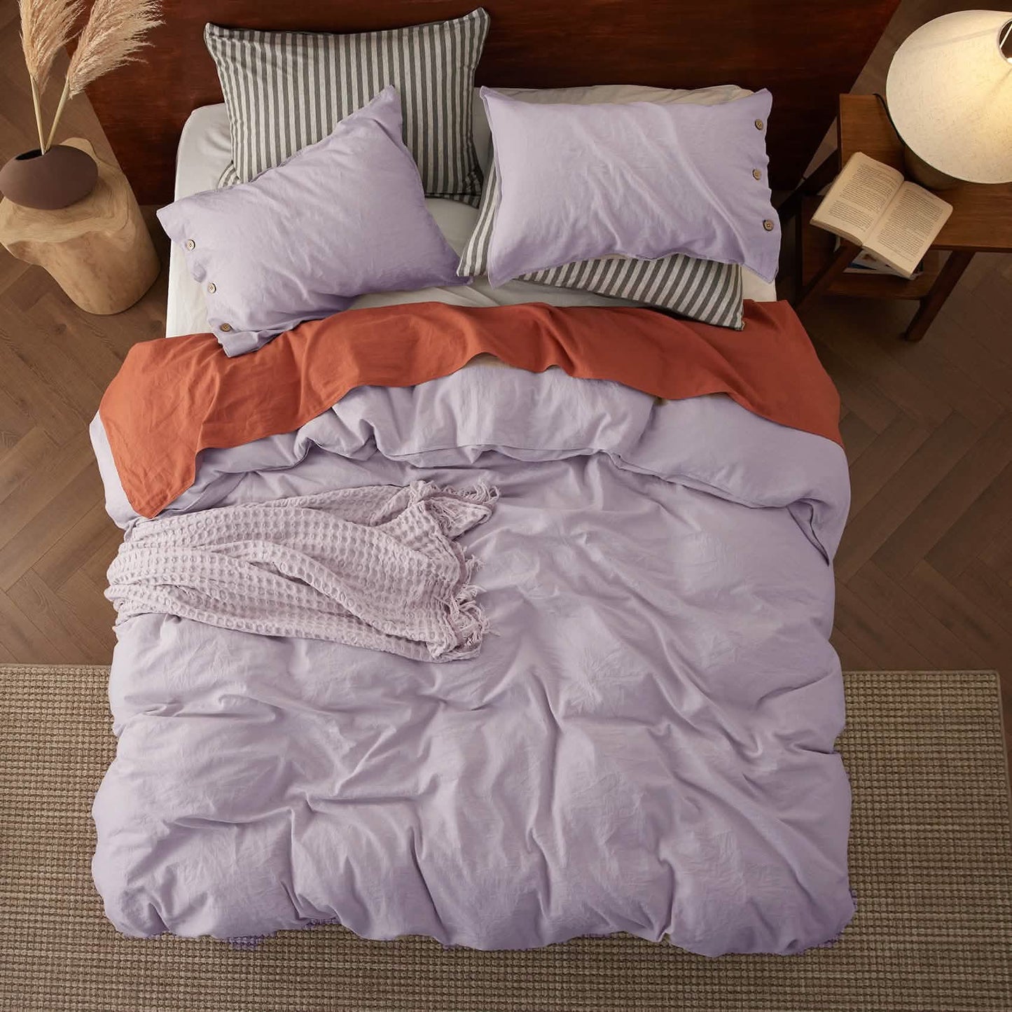 Cotton Linen Hybrid Duvet Cover Set