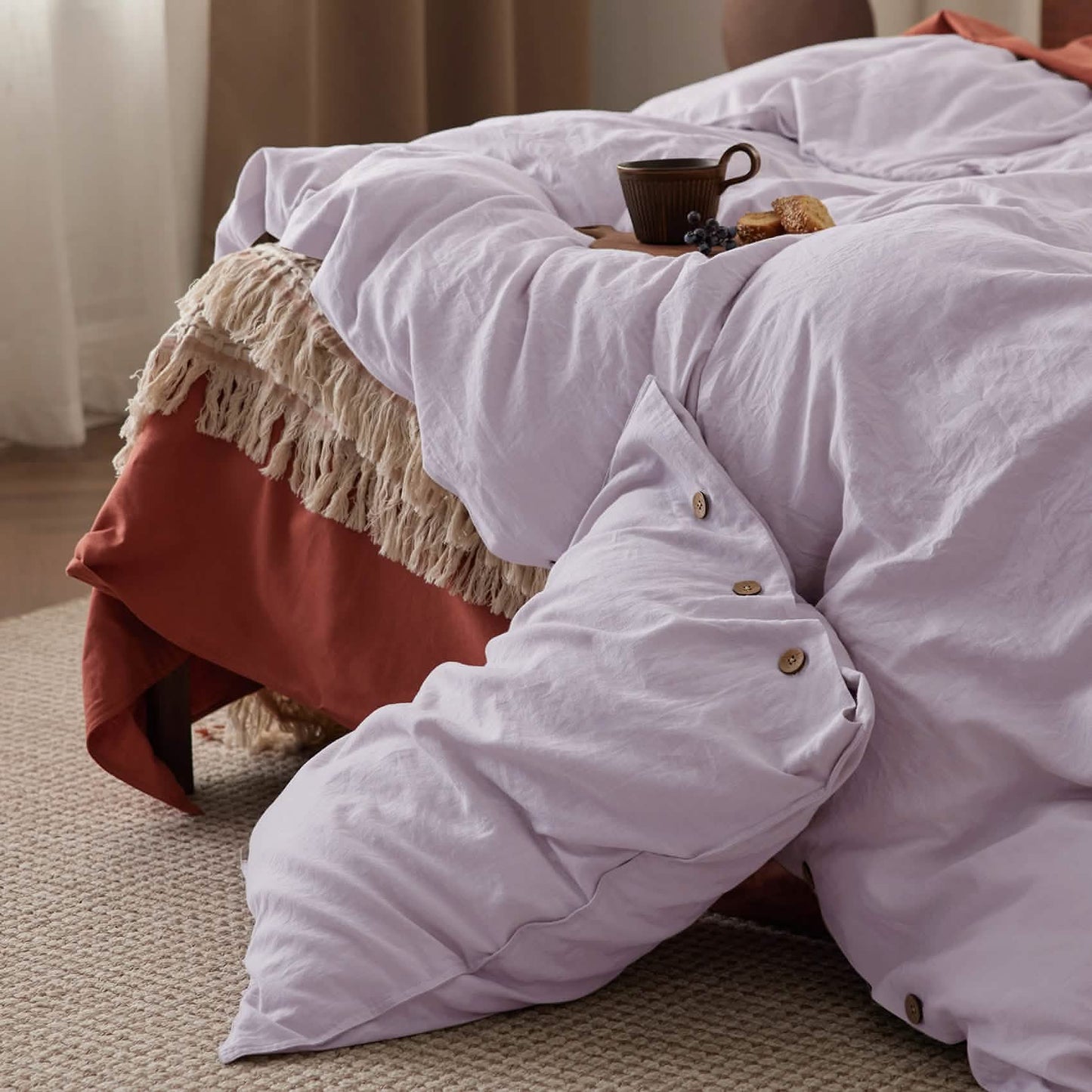 Cotton Linen Hybrid Duvet Cover Set