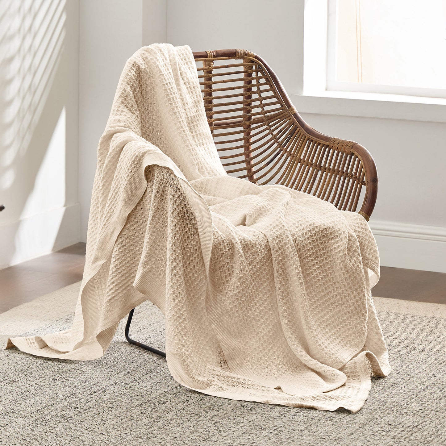 GentleSoft™ Cotton Waffle Weave Blanket