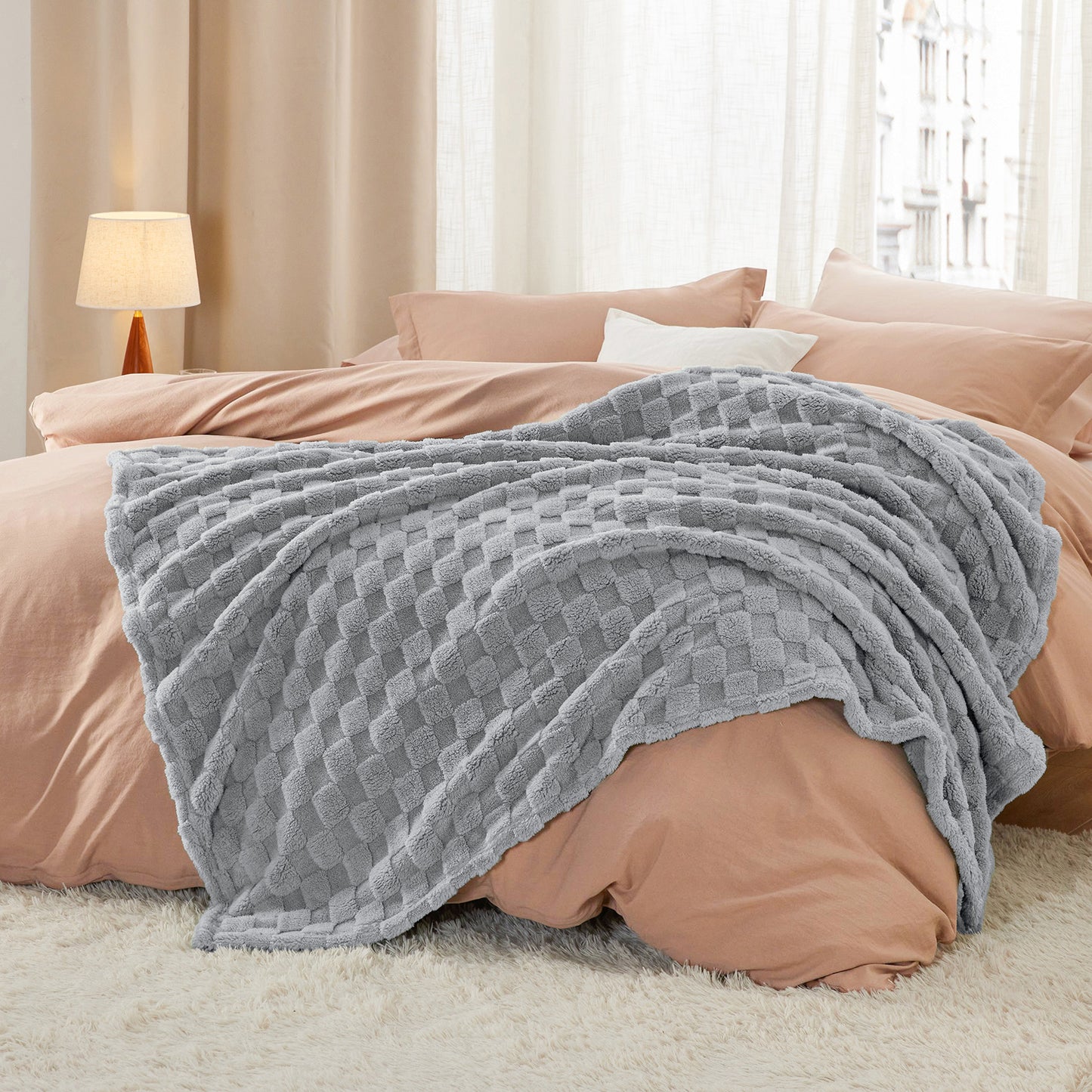 GentleSoft™ Jacquard Shaggy Sherpa Blanket