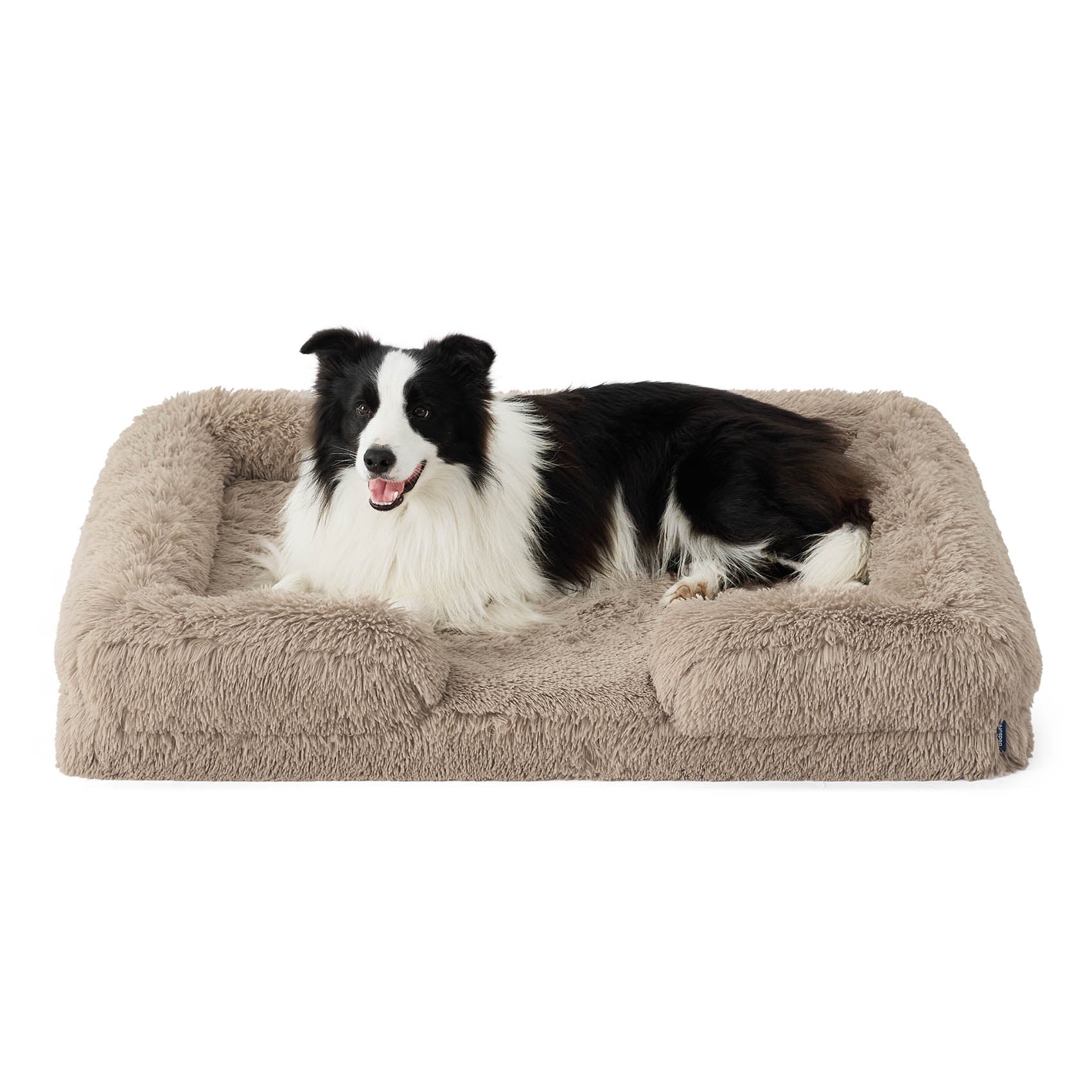 Orthopedic Long Faux Fur Flannel Dog Sofa