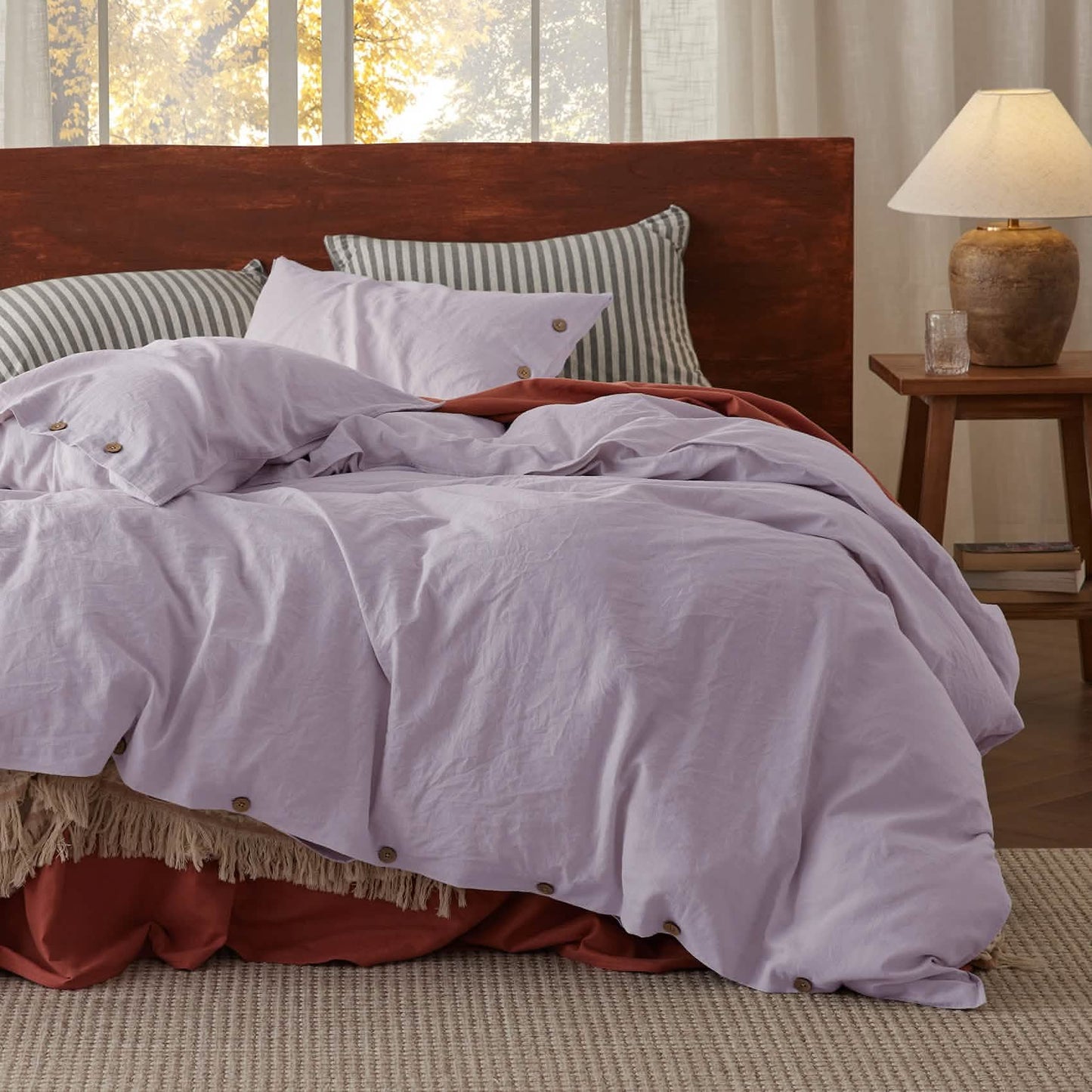 Cotton Linen Hybrid Duvet Cover Set