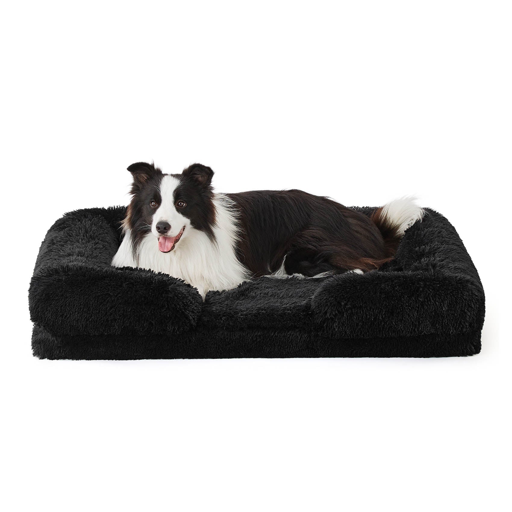 Orthopedic Long Faux Fur Flannel Dog Sofa