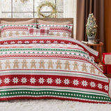 Bedsure Christmas Gingerbread Man Quilt Set