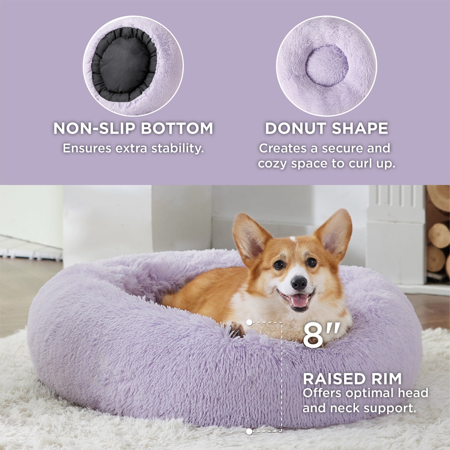 Calming Donut Bed for Dogs and Cats