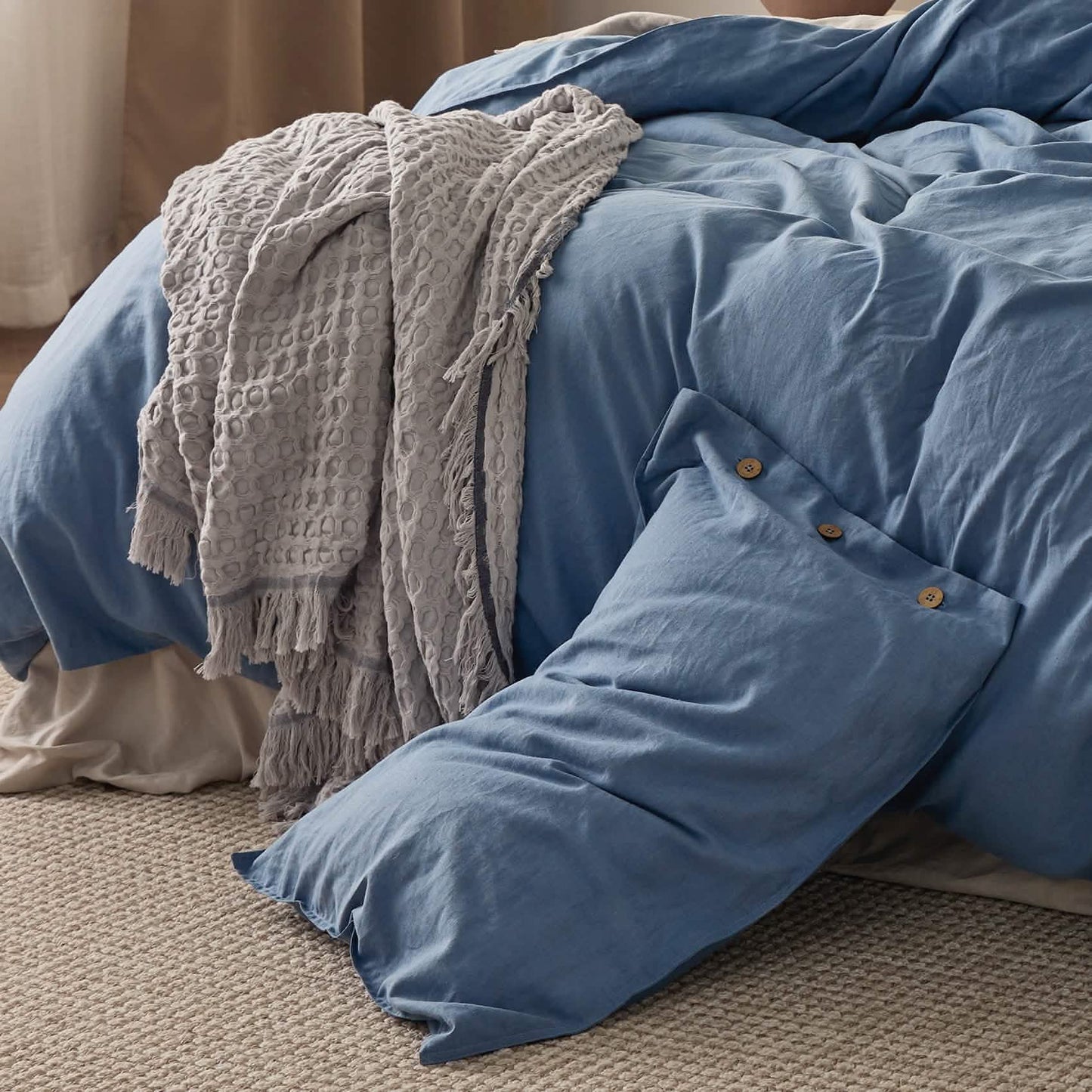 Cotton Linen Hybrid Duvet Cover Set
