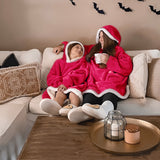 Sherpa Fleece Solid Short Wearable Blanket Hoodie