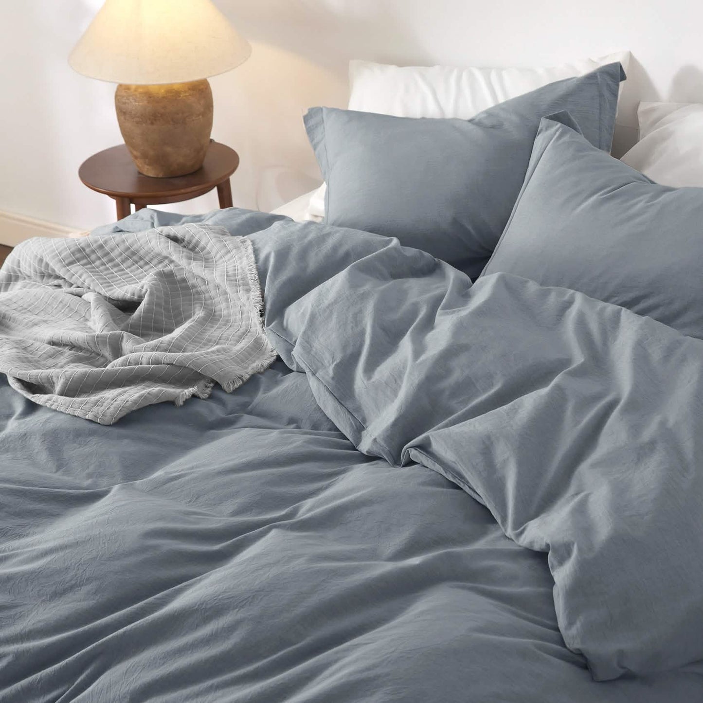 GentleSoft™ Washed Cotton Duvet Cover Set
