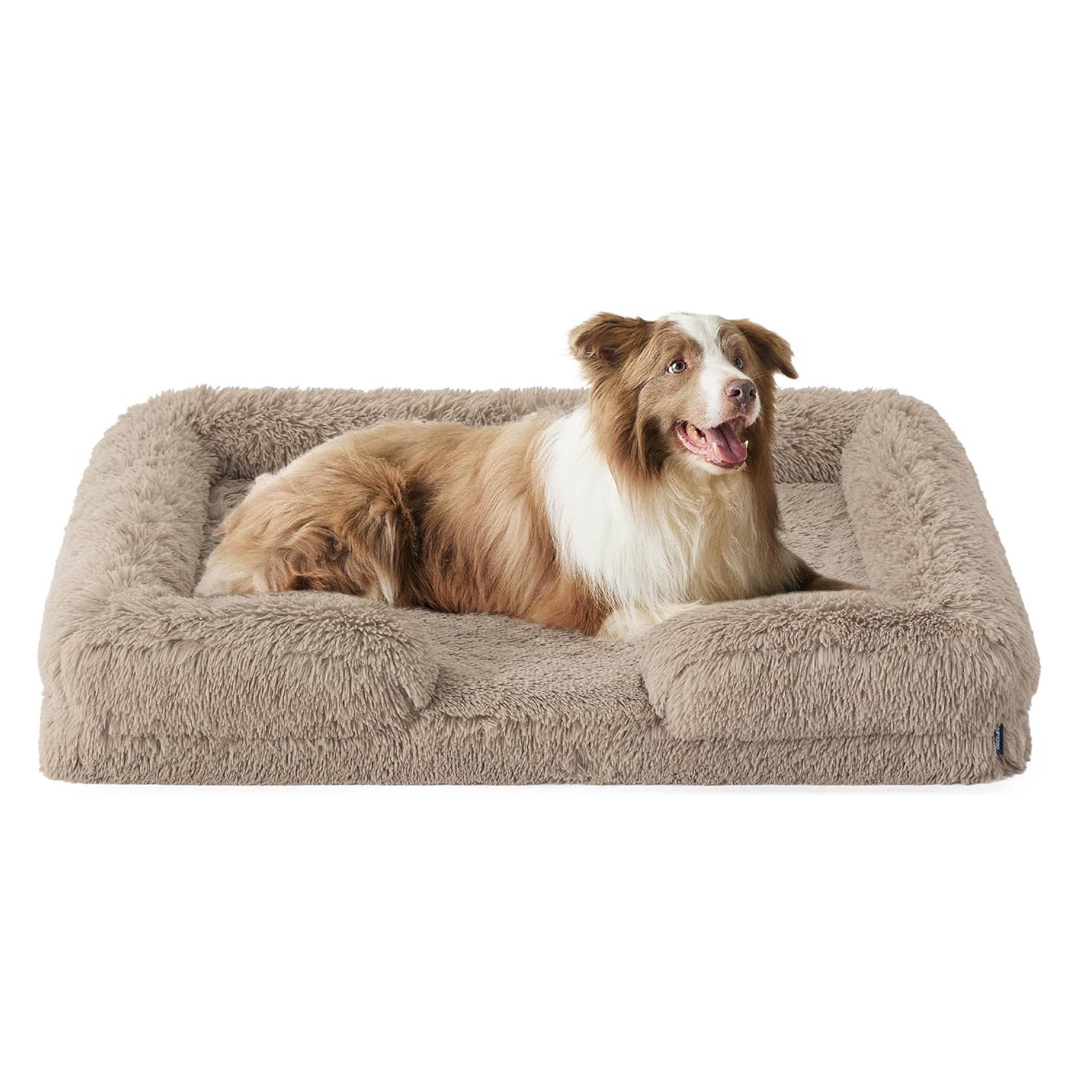 Orthopedic Long Faux Fur Flannel Dog Sofa