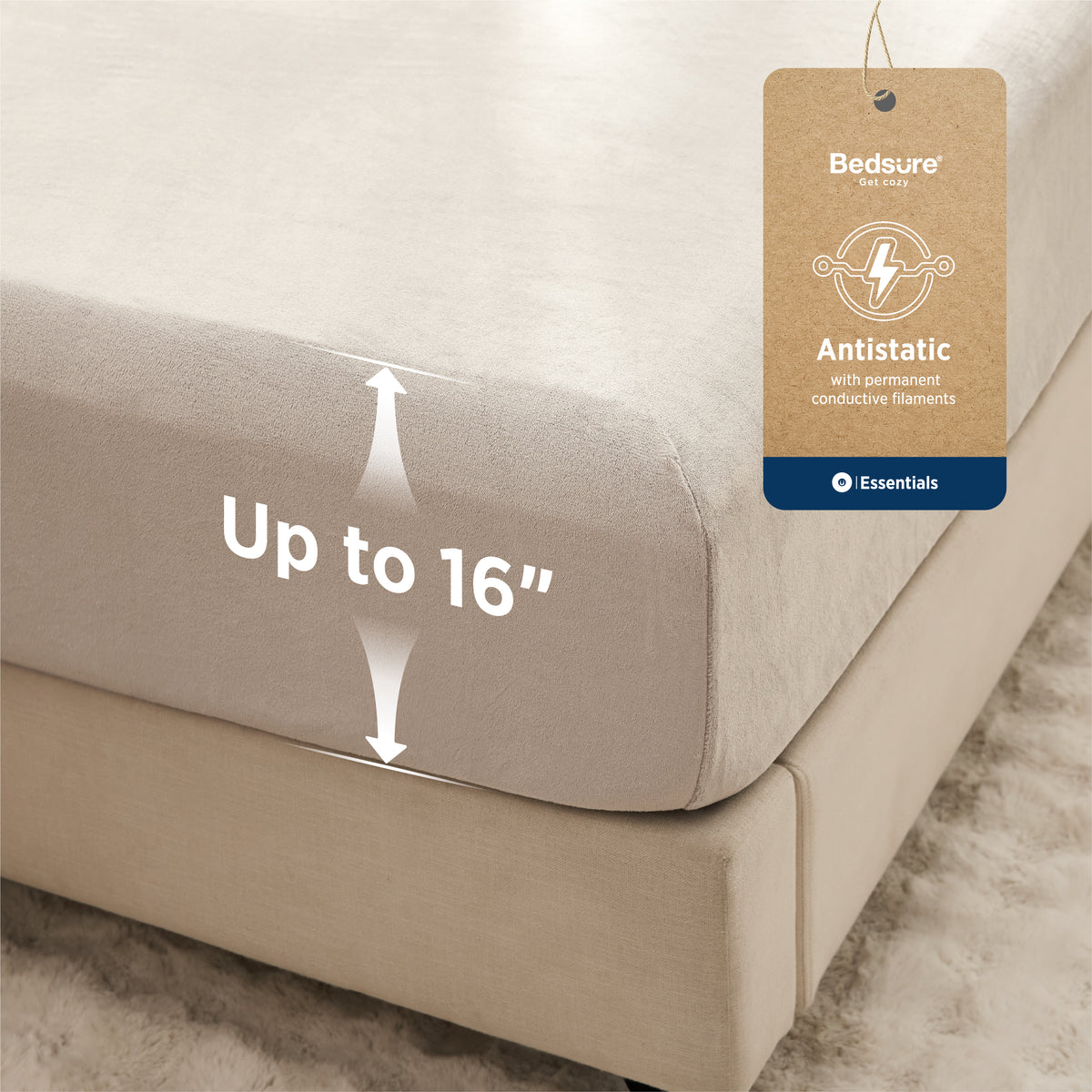 220 GSM Anti-Static Flannel Fitted Sheet