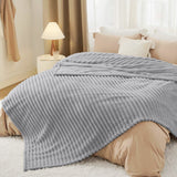 Striped Flannel Fleece Blanket