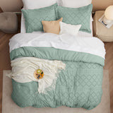 Boho Tufted Embroidery Comforter Set