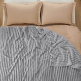 Striped Flannel Fleece Blanket