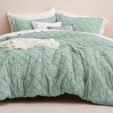 Boho Tufted Embroidery Comforter Set