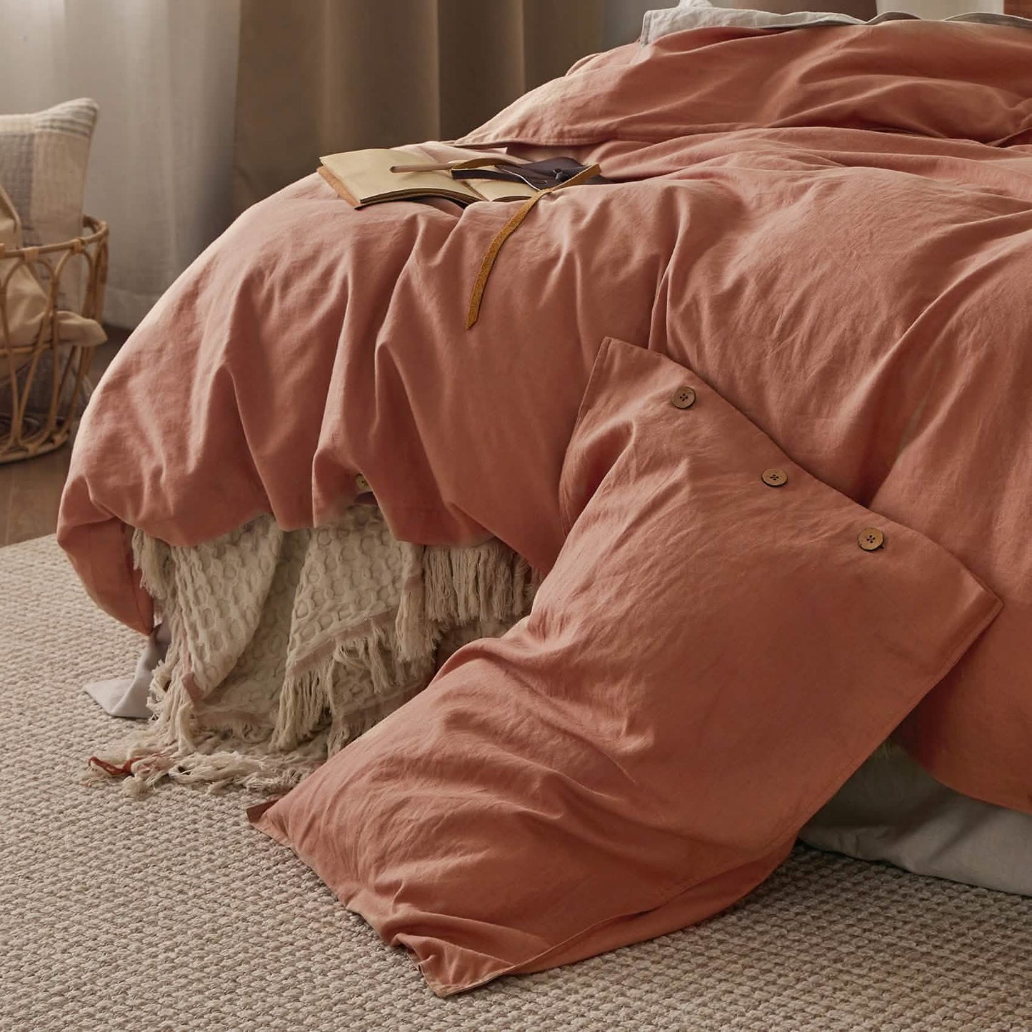 Cotton Linen Hybrid Duvet Cover Set
