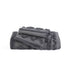 Dark gray microfiber duvet cover set with tufted geometric pattern and two pillow shams, showcasing texture.