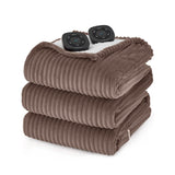 Bedsure Ribbed Flannel Heated Blanket