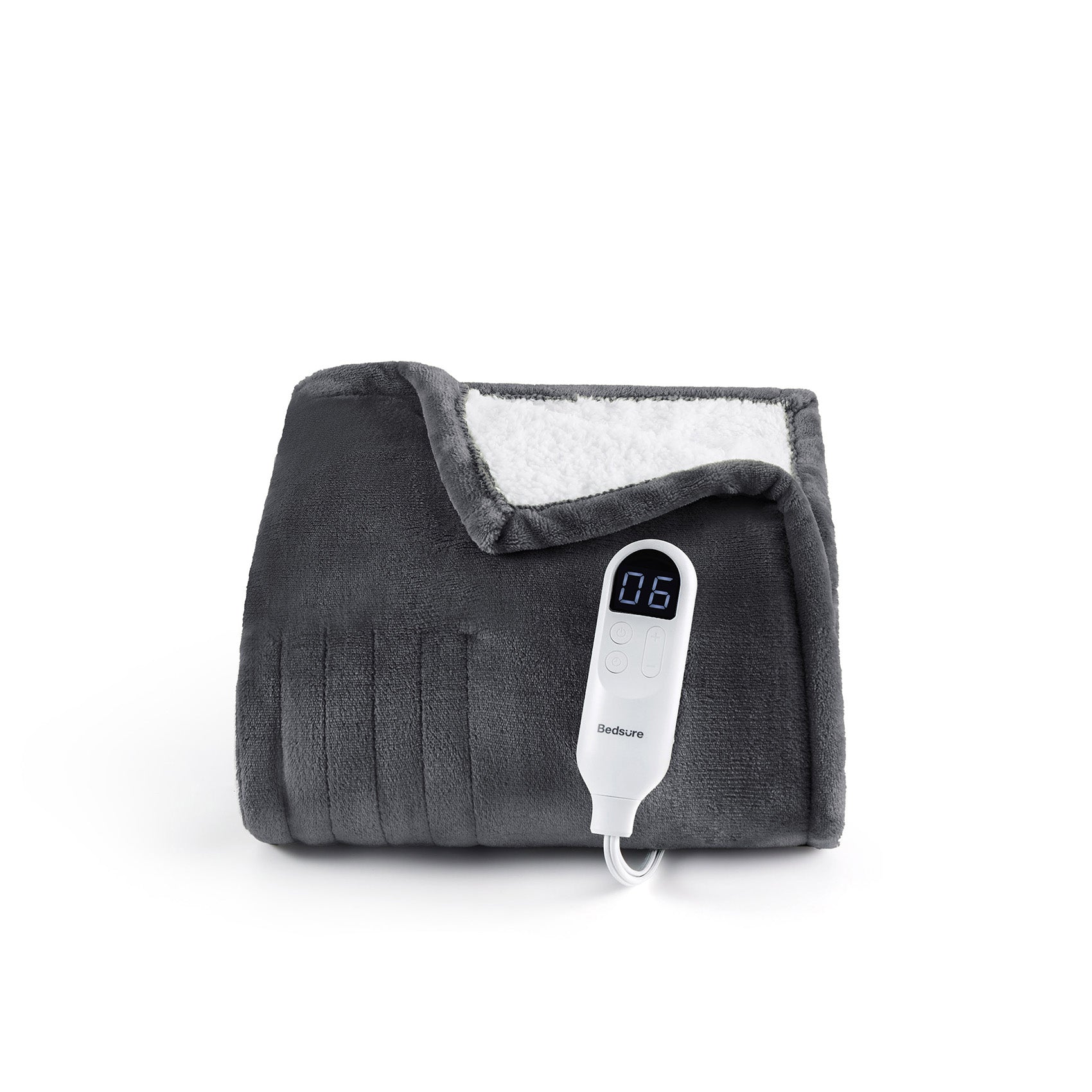 Solid Flannel Heated Blanket - Thumbnail 3