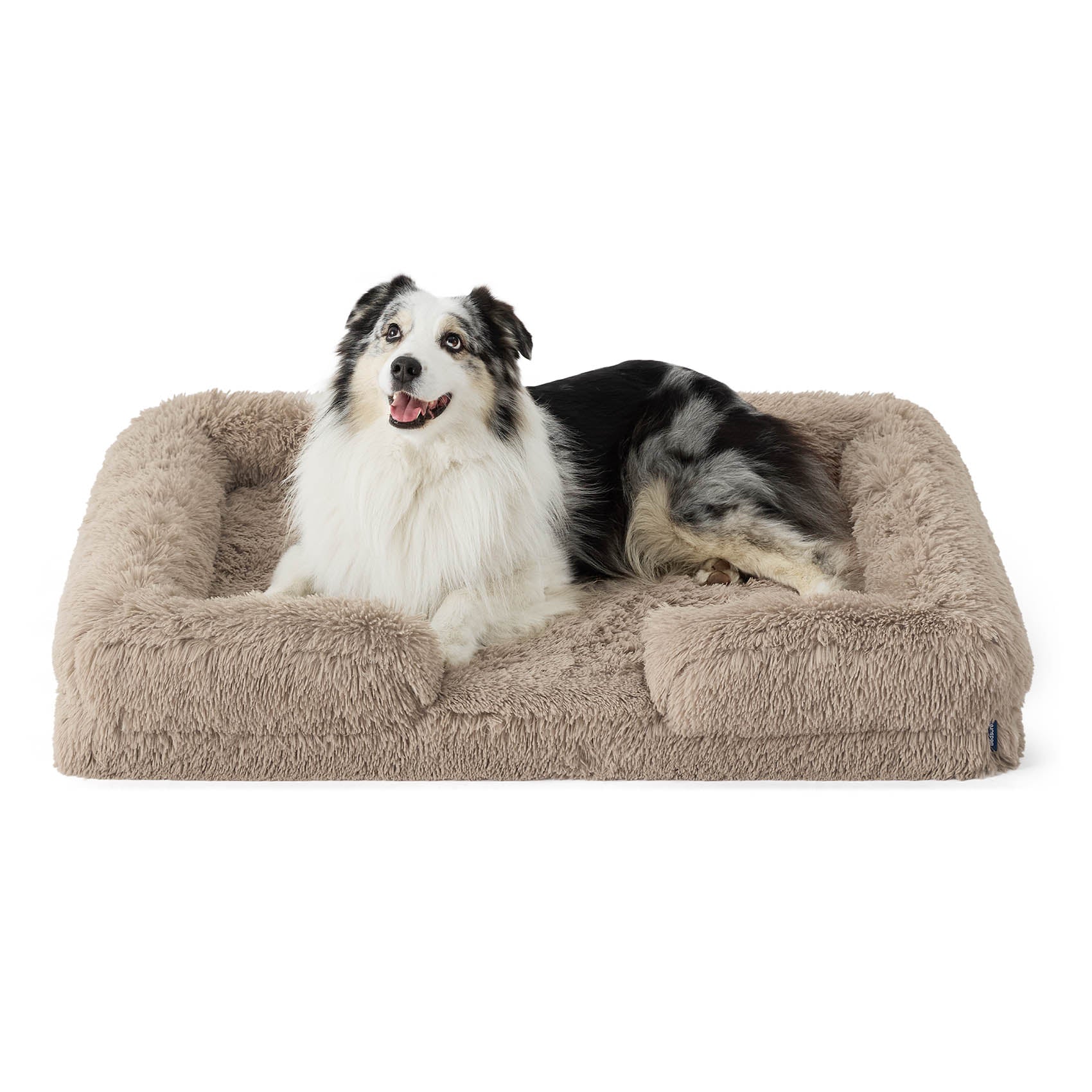 Orthopedic Long Faux Fur Flannel Dog Sofa