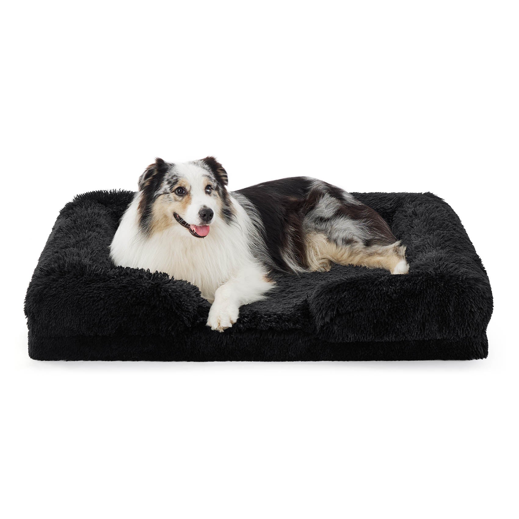 Orthopedic Long Faux Fur Flannel Dog Sofa