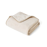 Reversible Sherpa and Microfiber Fleece Dog Blanket