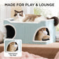 2-in-1 Corduroy Cat Scratcher House