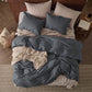 Cotton Linen Hybrid Duvet Cover Set