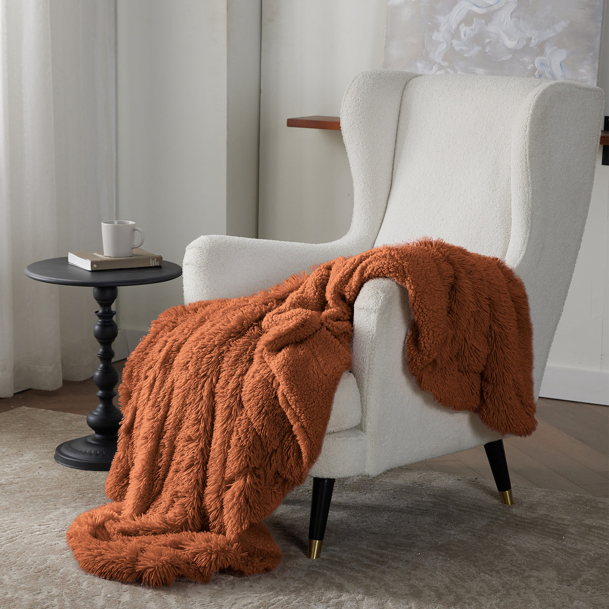 Fuzzy Faux Fur Blanket