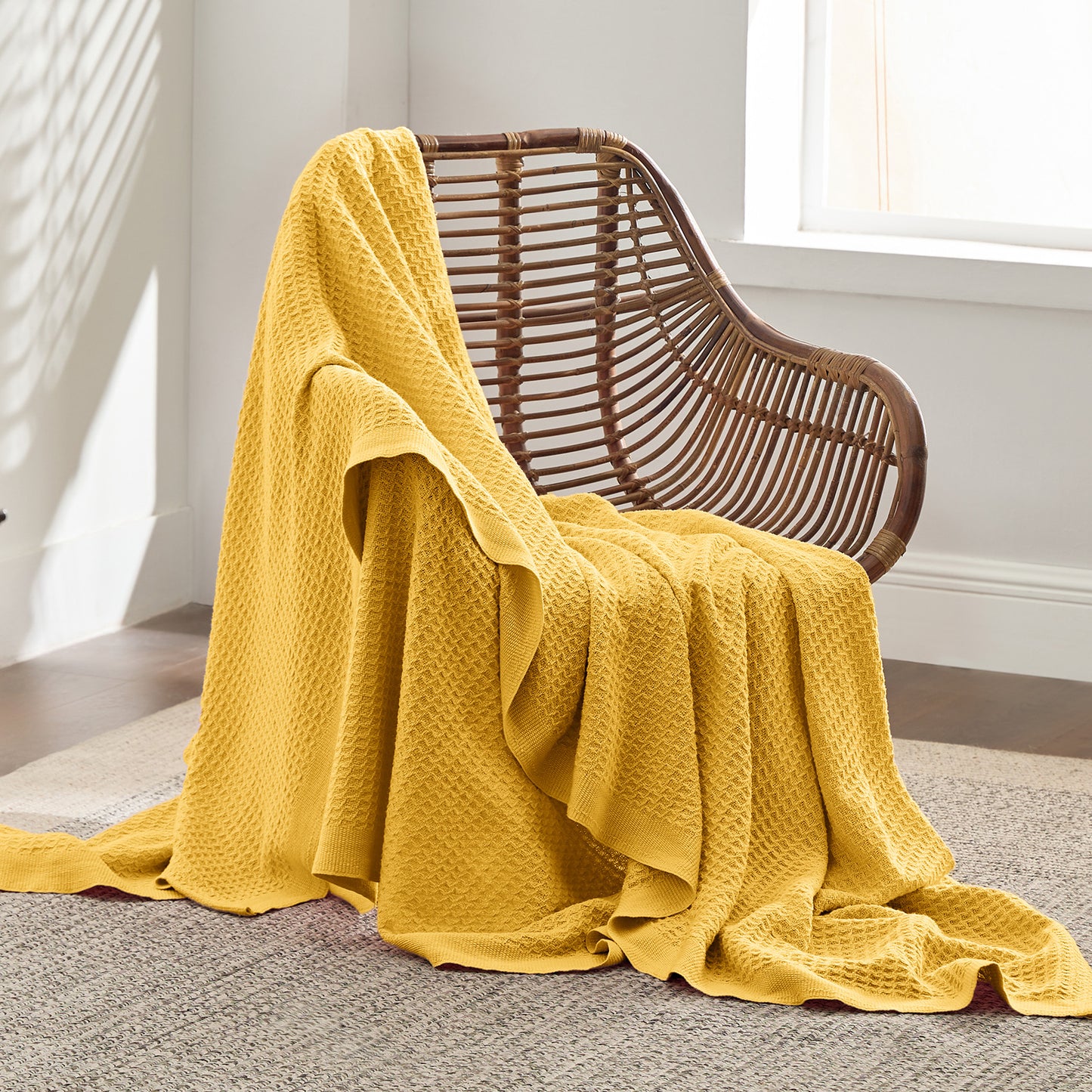 GentleSoft™ Cotton Waffle Weave Blanket