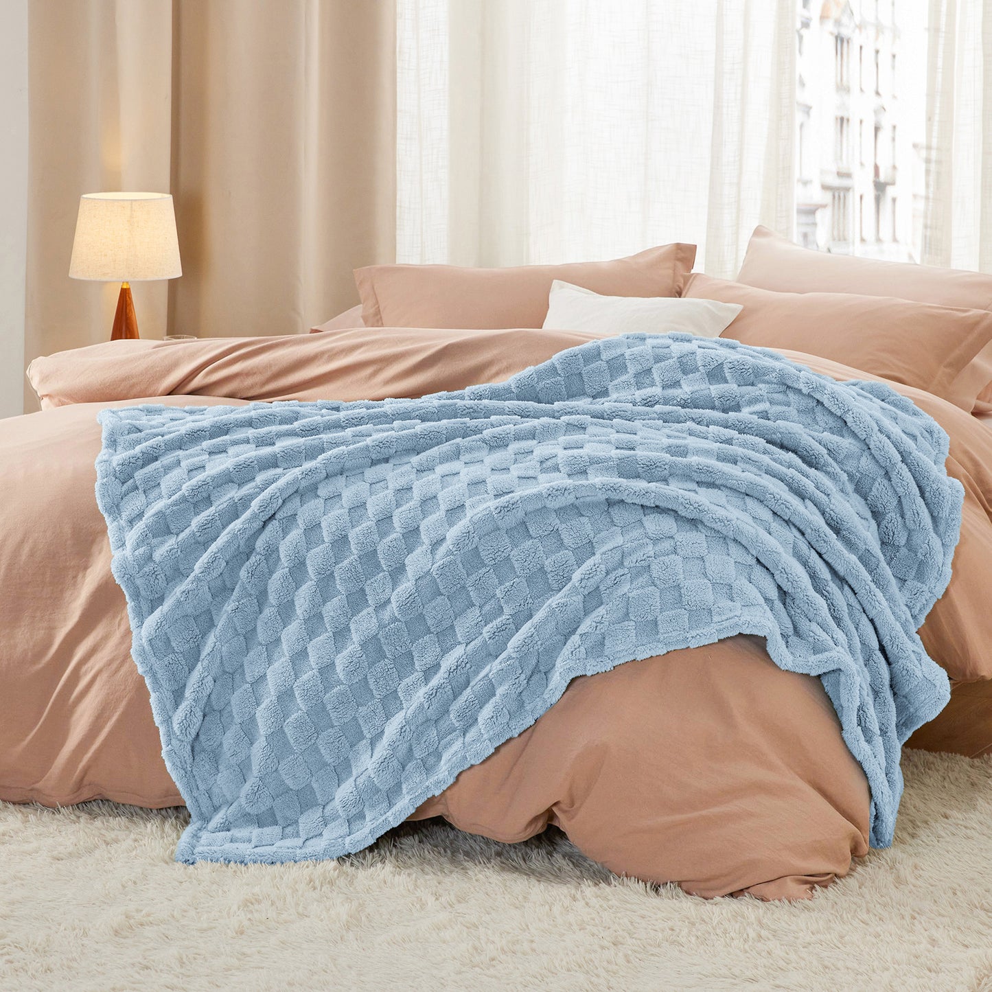 GentleSoft™ Jacquard Shaggy Sherpa Blanket