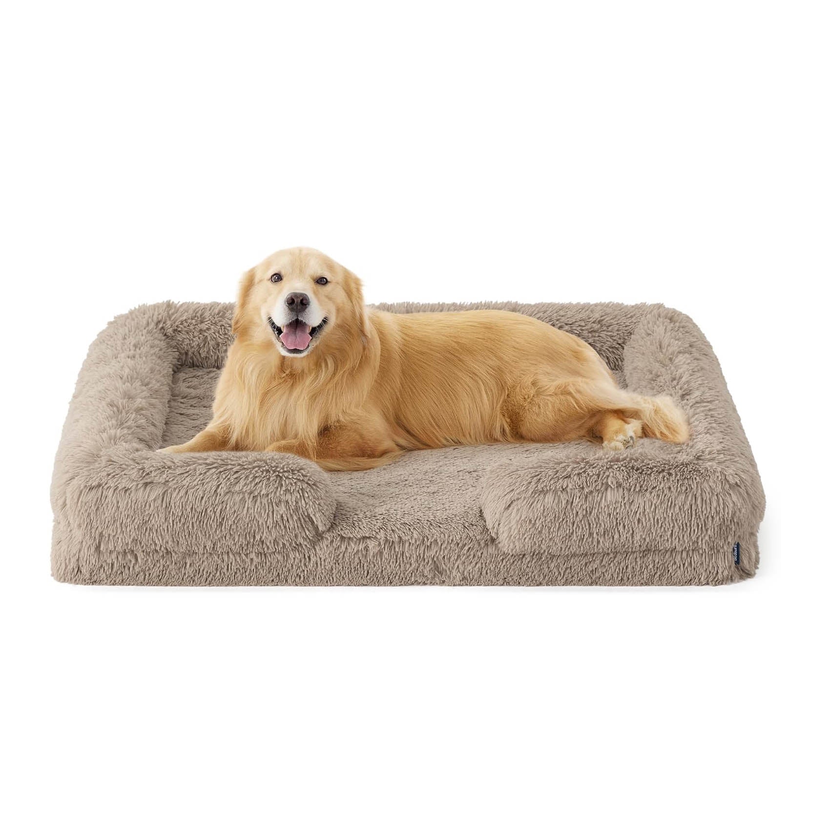 Orthopedic Long Faux Fur Flannel Dog Sofa