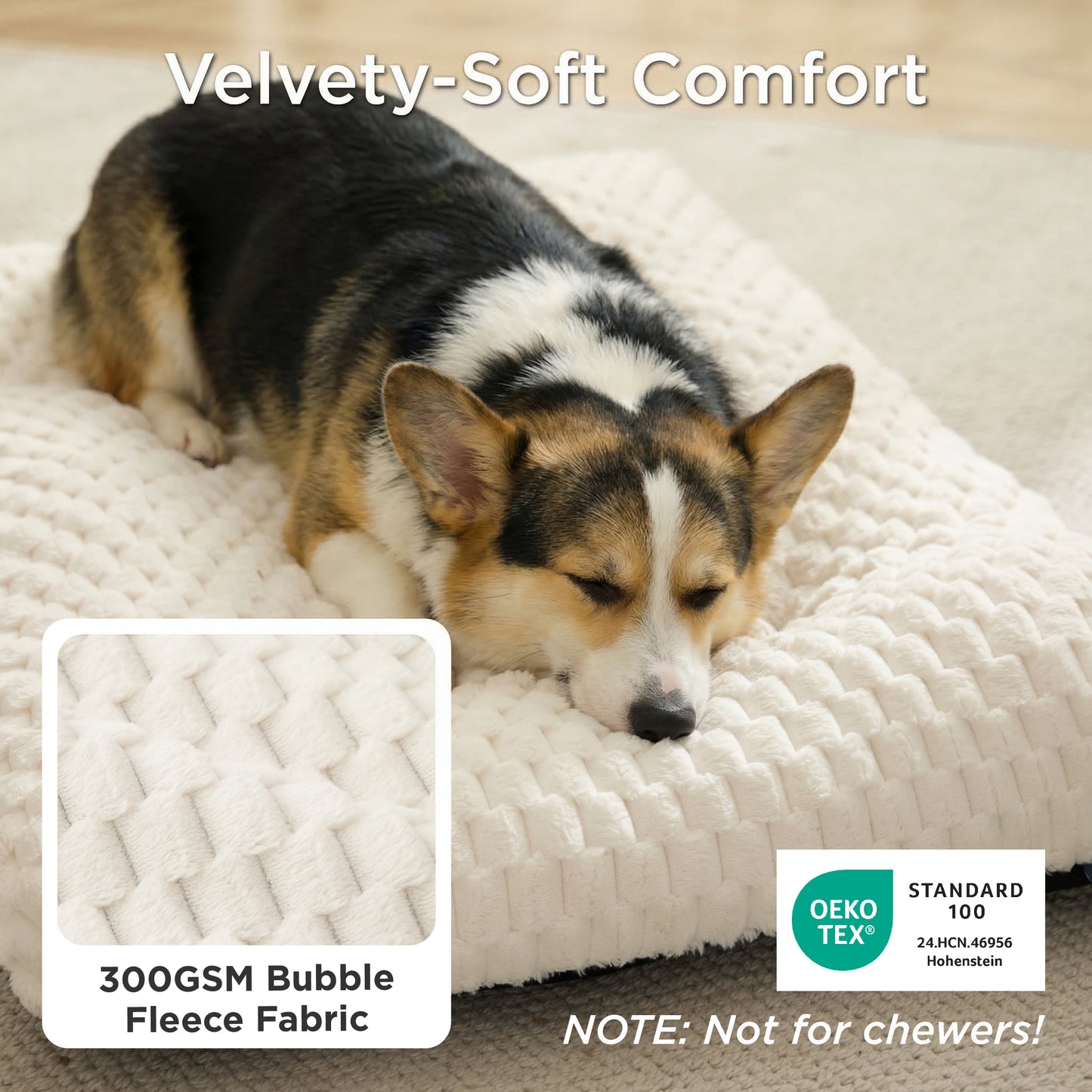 Soft Bubble Fleece Dog Bed