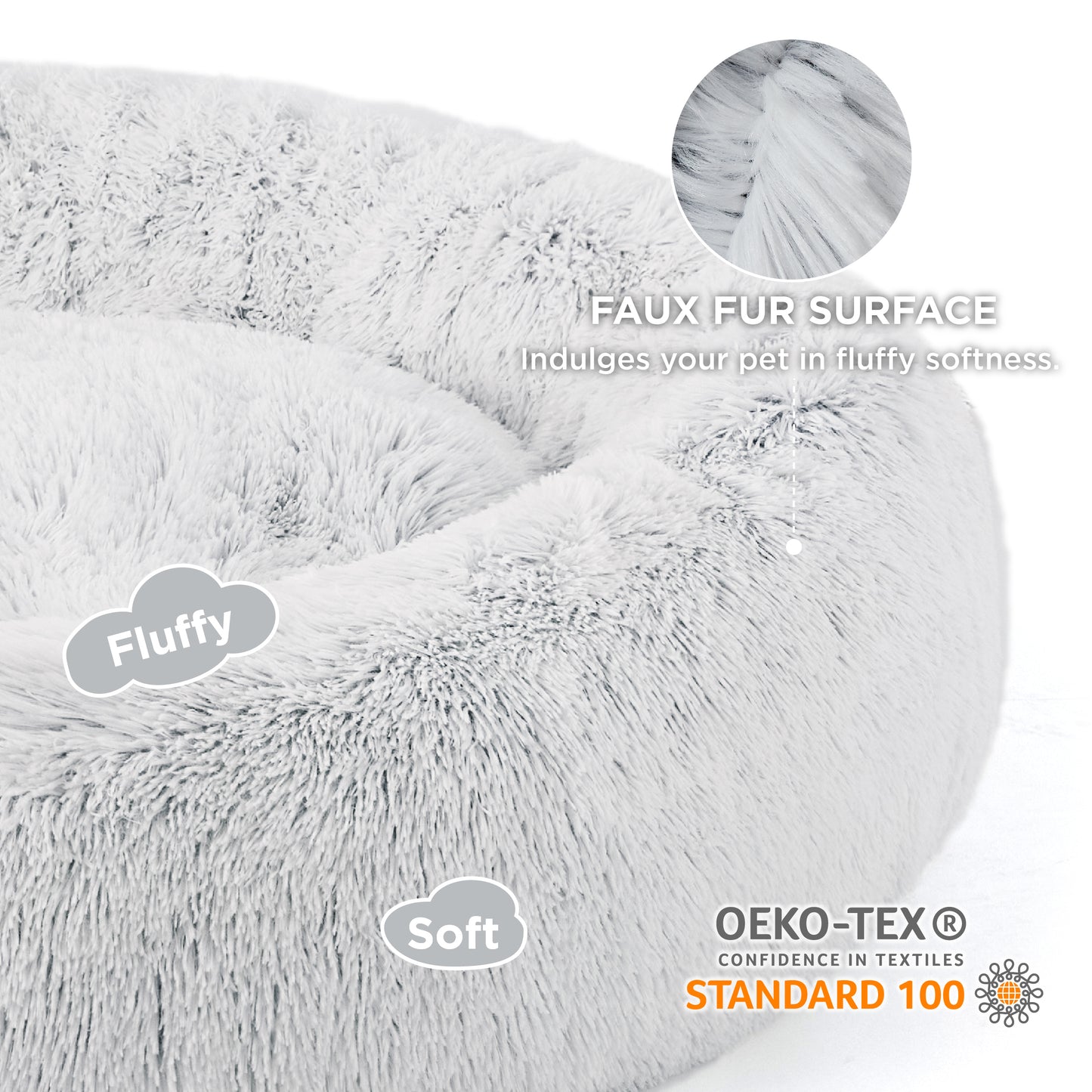 Calming Donut Bed for Dogs and Cats