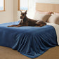 Reversible Sherpa and Microfiber Fleece Dog Blanket