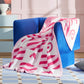Marilyn Monroe™Feather Yarn Knitted Blanket Retro Pink