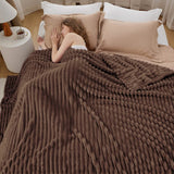 Striped Flannel Fleece Blanket