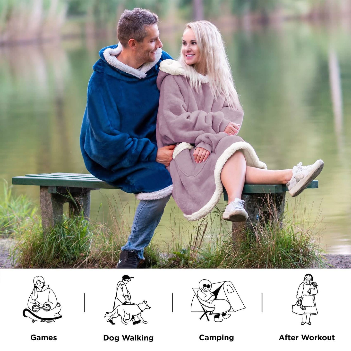 Sherpa Fleece Wearable Blanket