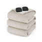 Ribbed Flannel Heated Blanket