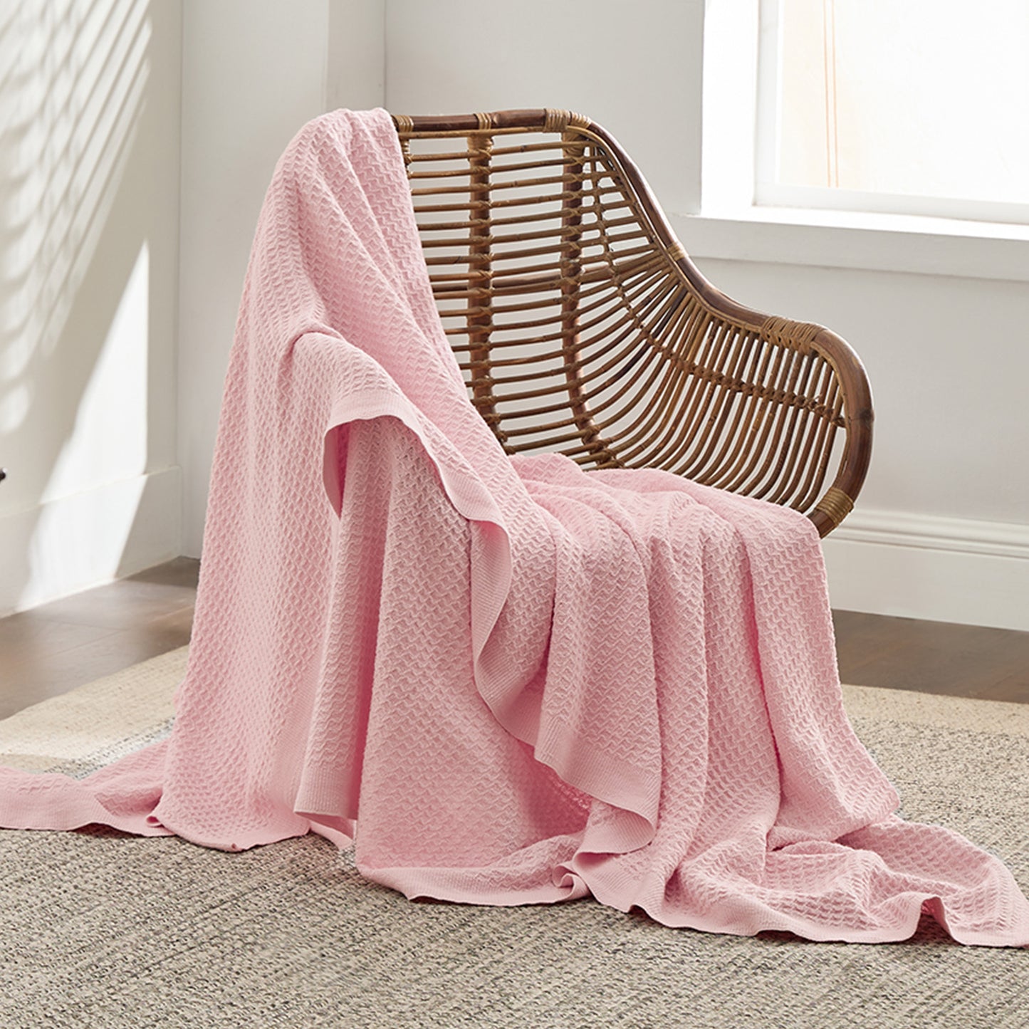 GentleSoft™ Cotton Waffle Weave Blanket