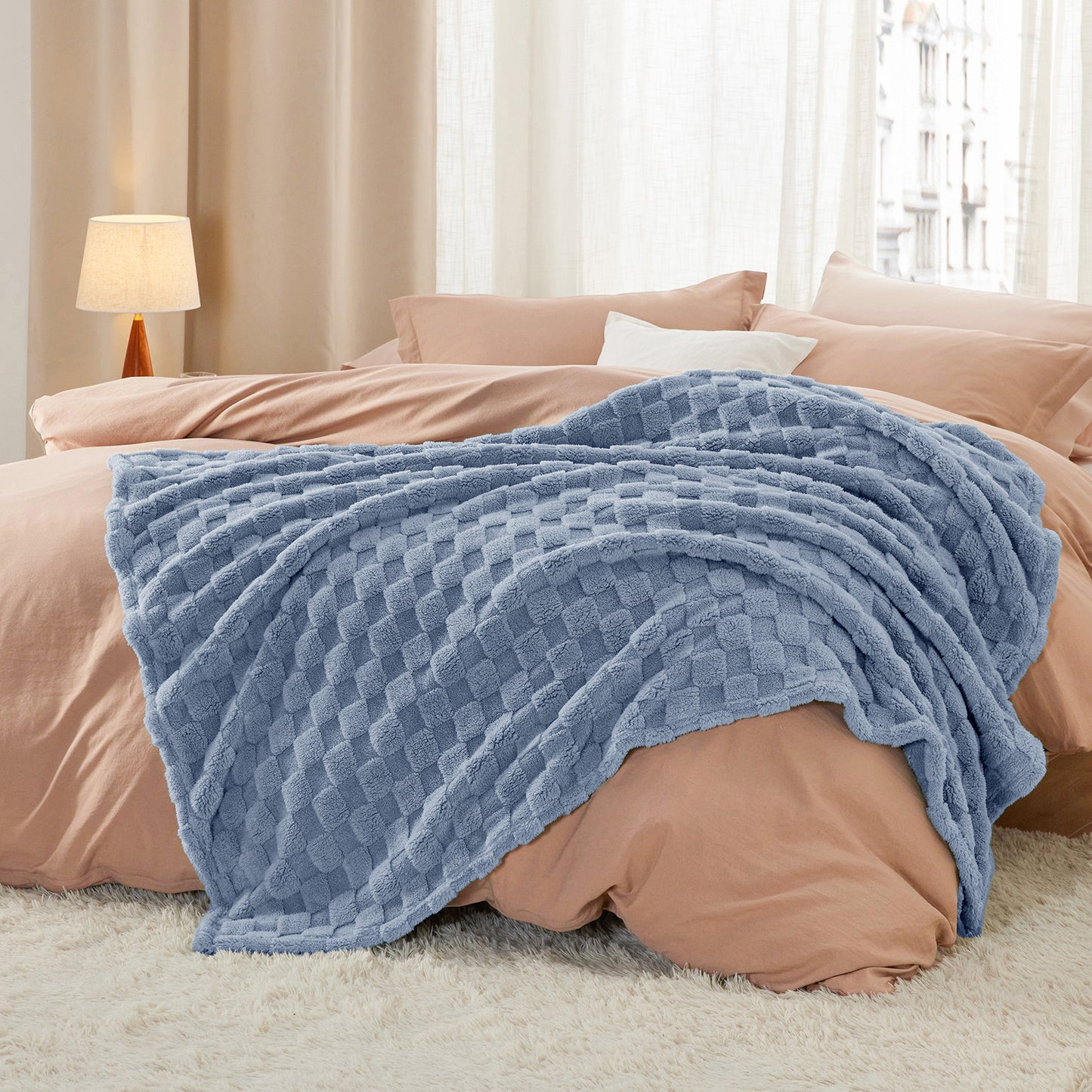 GentleSoft™ Jacquard Shaggy Sherpa Blanket