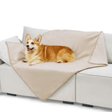 Reversible Sherpa and Microfiber Fleece Dog Blanket