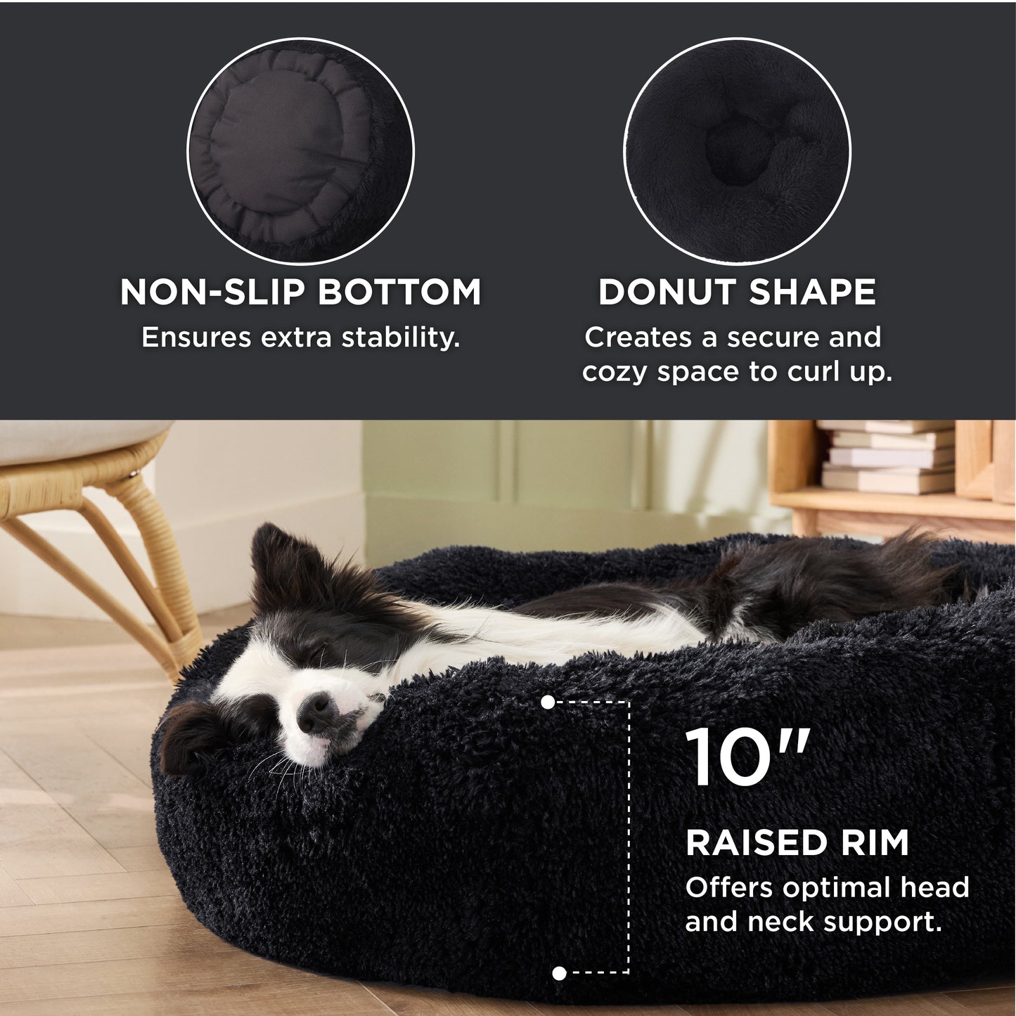 Calming Donut Bed for Dogs and Cats