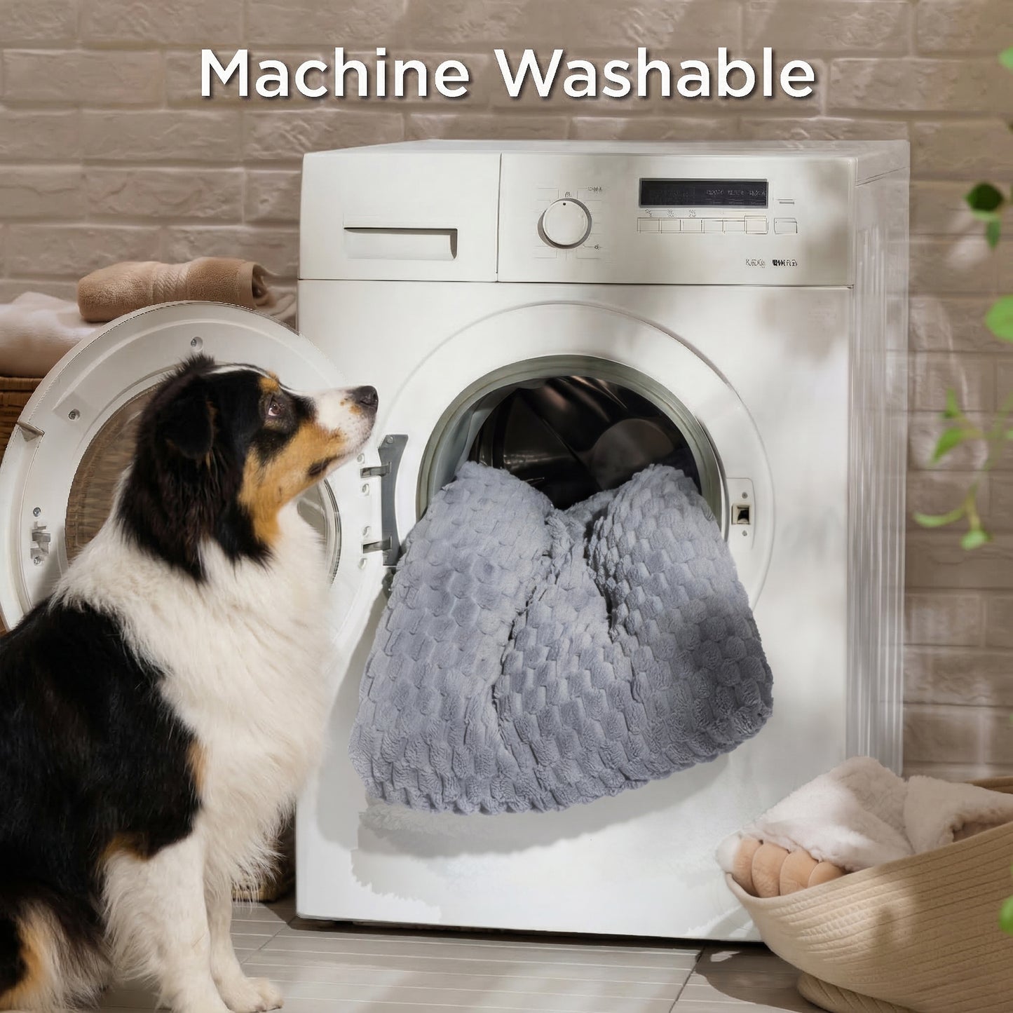 Soft Bubble Fleece Dog Bed