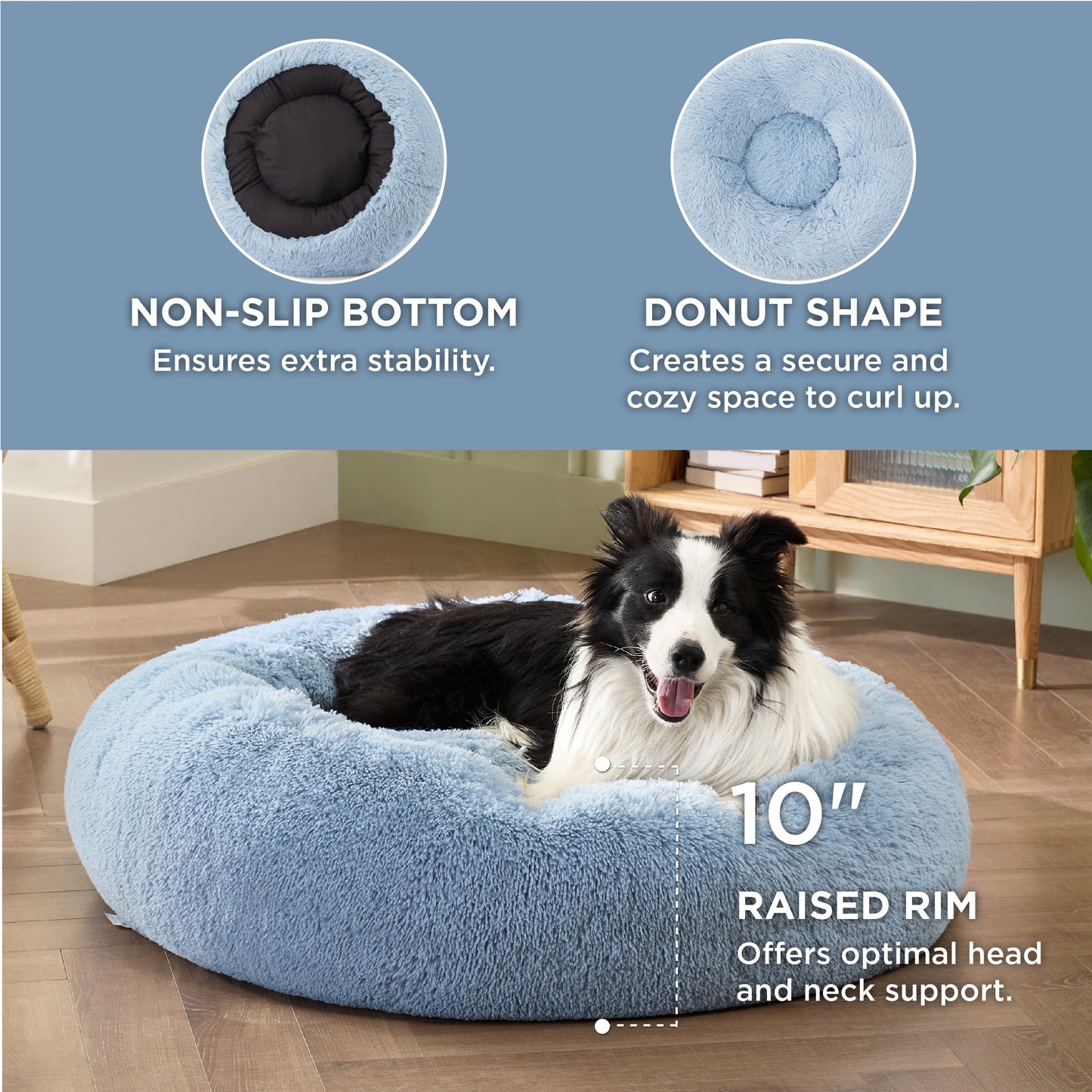 Calming Donut Bed for Dogs and Cats