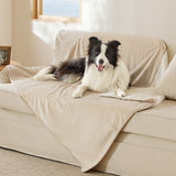 Reversible Sherpa and Microfiber Fleece Dog Blanket