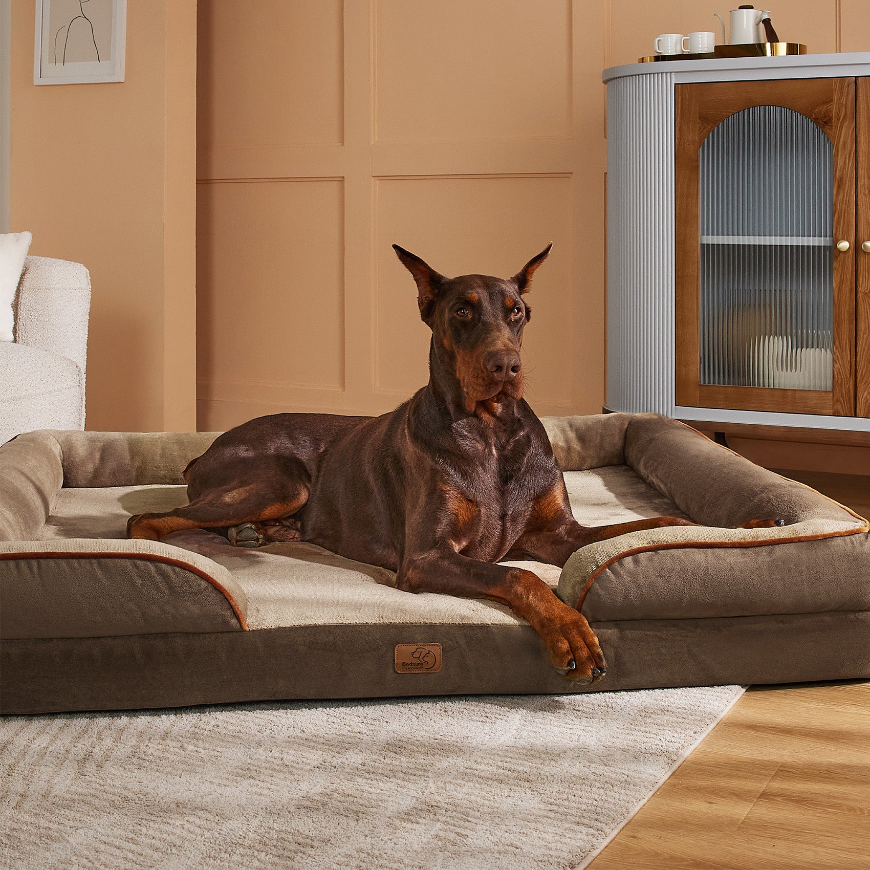 Orthopedic Flannel Dog Sofa