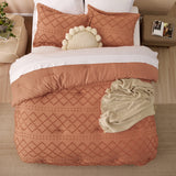 Boho Tufted Embroidery Comforter Set