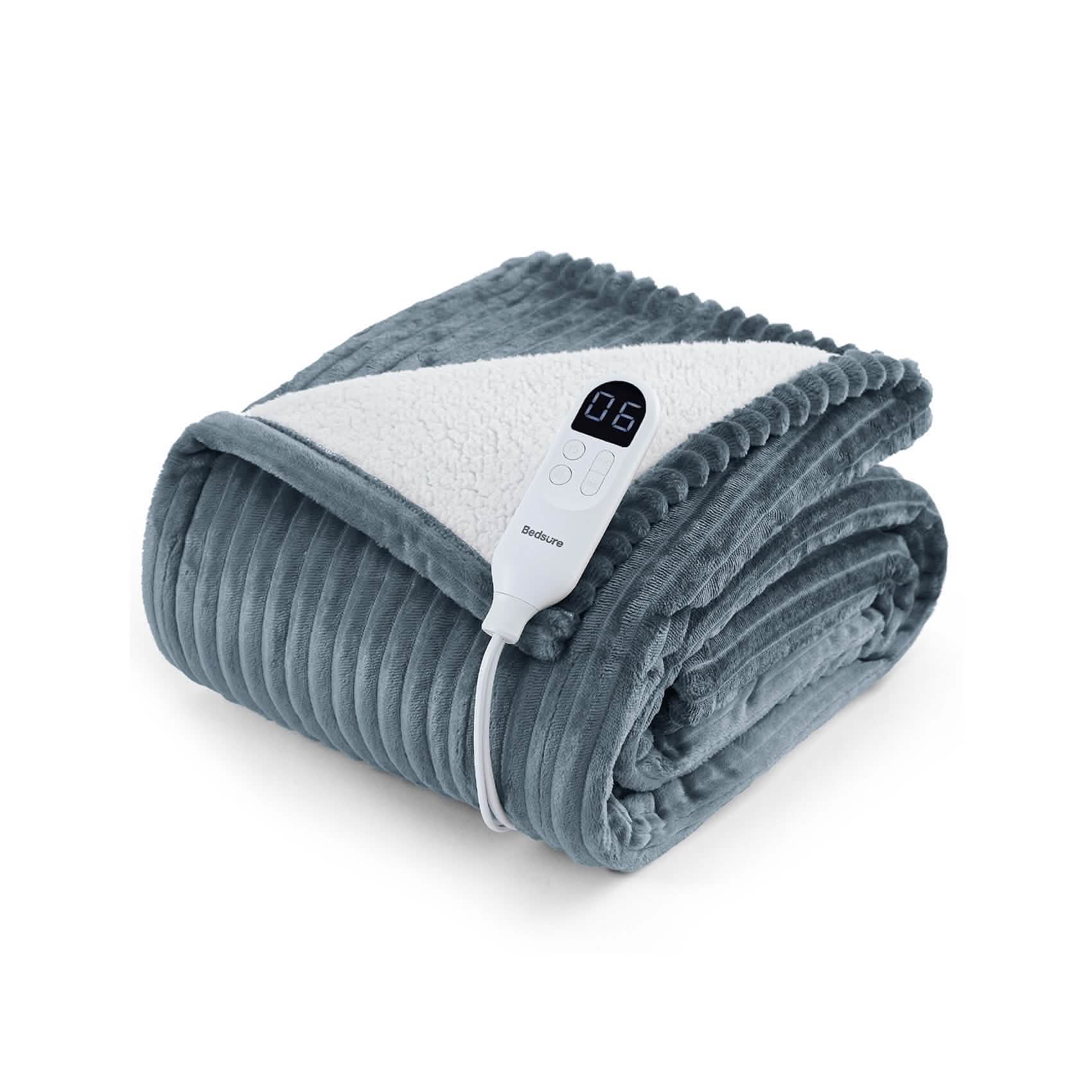GentleSoft™ Ribbed Flannel Heated Blanket