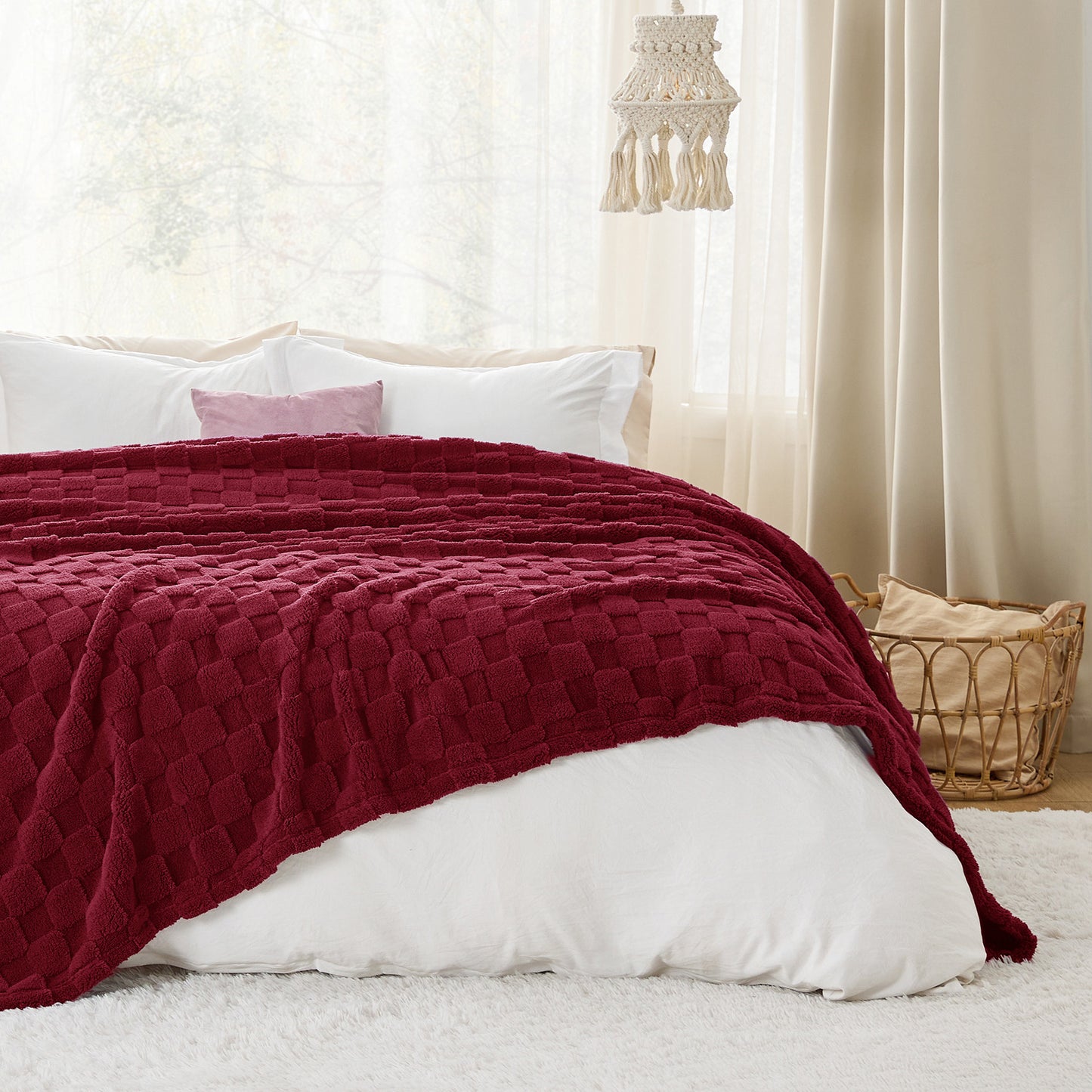GentleSoft™ Jacquard Shaggy Sherpa Blanket