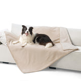 Reversible Sherpa and Microfiber Fleece Dog Blanket